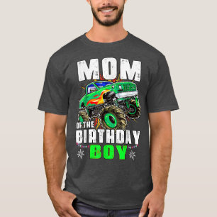 Camiseta Mom Of The Birthday Boy Monster Truck Family Match