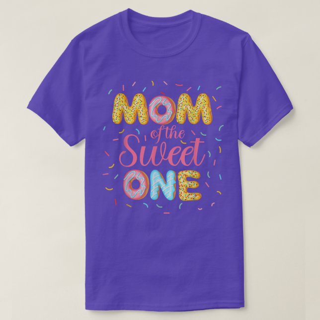 Camiseta Mom Of The Sweet One Shirt 1st Bday Donut Mother M (Frente do Design)