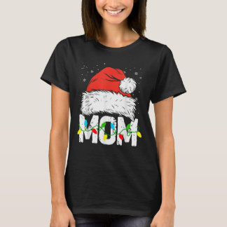Camiseta Mom Santa Red Plaid Christmas Family Matching