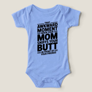 Camiseta Mom Sniffs Butt Funny Baby Bodysuit Gift