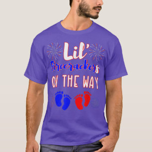 Camiseta Mom To Be Epecting Twins Announcement 4th Of July