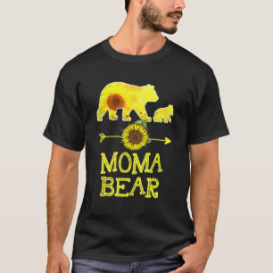 Camiseta Moma Bear Girassol Mãe Mãe Mãe Pai Correspondente