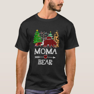 Camiseta Moma Bear , Xadrez de Buffalo Vermelho Moma Bear P