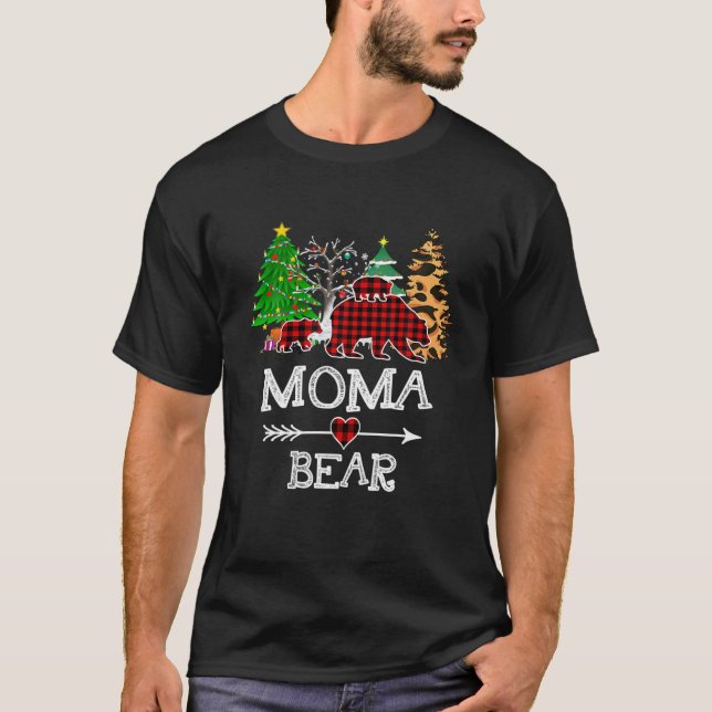 Camiseta Moma Bear , Xadrez de Buffalo Vermelho Moma Bear P (Frente)
