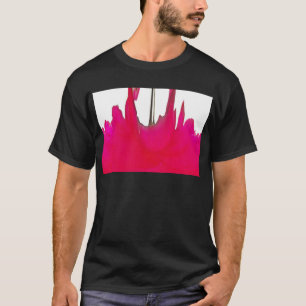 Camiseta Momento Capturado: Uma Elegância Petal Rosa vermel