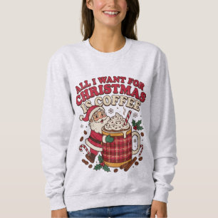 Camiseta Momento de café de Natal aconchegante do Papai Noe