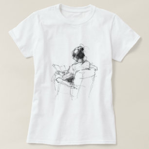 Camiseta Momento de Leitura do Livro ao Lover - Leitor Cozy