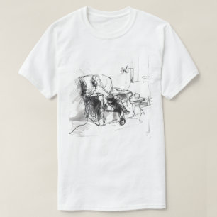 Camiseta Momento de Música Aconchegante – Esboço Vintage de