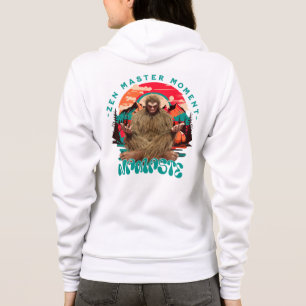 Camiseta Momento do Mestre Zen Bigfoot Arte Retro de Medita