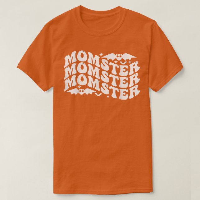 Camiseta Momento Mãe Mamãe Monstro Costume Fácil Mãe Hall (Frente do Design)