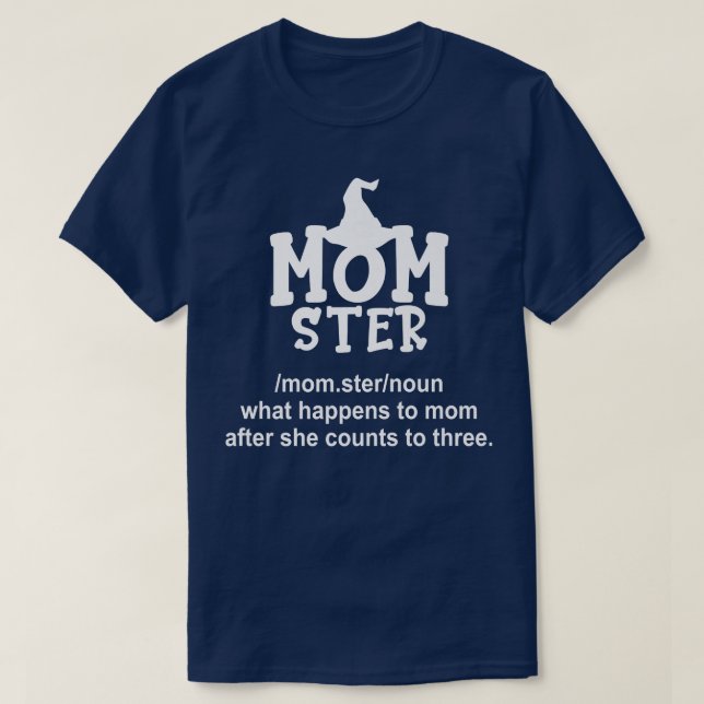 Camiseta Momento Mãe Mamãe Monstro Fantasma Mãe (Frente do Design)