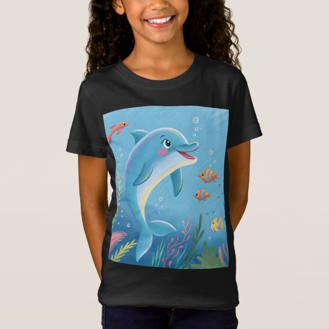 Camiseta Momentos Alegres de Golfinho (Frente)