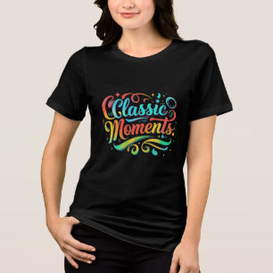 Camiseta Momentos Clássicos - Tipografia Virada Para Mão Te