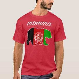 Camiseta Momma Bear Afeganistão Bandeira Afegã Raízes Premi