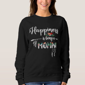 Camiseta Momma  Happiness is Being a Momma  Floral