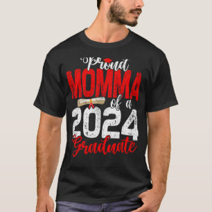 Camiseta Momma Orgulhosa de uma classe de formando gra 2024