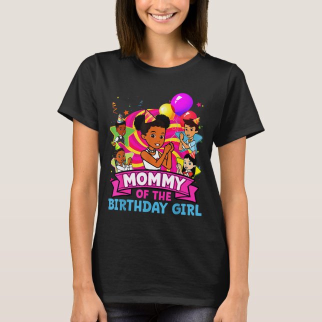 Camiseta Mommy Of Birthday Girl Gracie Nk Doll Family Decor (Frente)