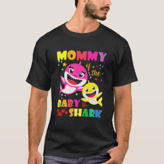 Camiseta Mommy Of The Baby Shark Birthday Mommy Shark