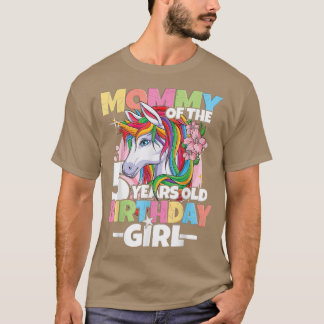 Camiseta Mommy of the birthday girl  5th birthday daughter 