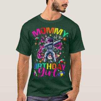 Camiseta Mommy Of The Birthday Girl Astronaut Boy Space The