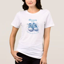 Camiseta Mommy of the Birthday Oliver Watercolor Blue Baby