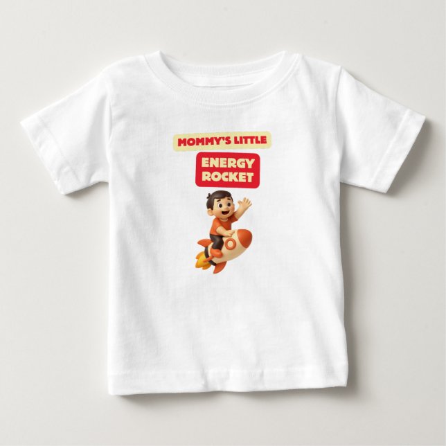 Camiseta Mommy's Little Energy Rocket (Frente)