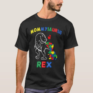Camiseta Mommysaurus Autism Dia de as mães de consciência M