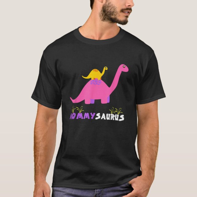 Camiseta Mommysaurus Mãe-Mãe-Dinossauro Mamãe Saurus Matc (Frente)
