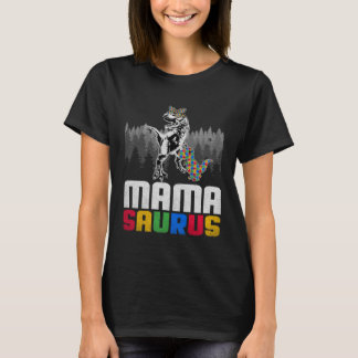 Camiseta Mommysaurus Mommy Puzzle Saurus rex Autism Awarene