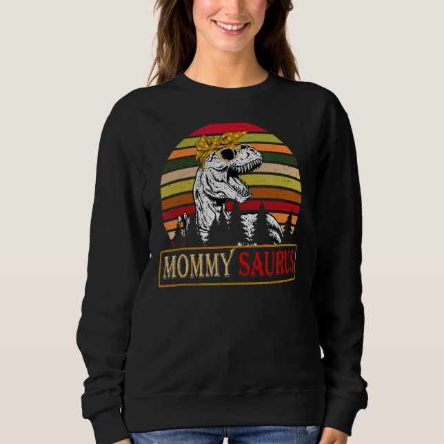 Camiseta Mommysaurus Rex Dinosaur Mamãe Saurus Família Moth (Frente)
