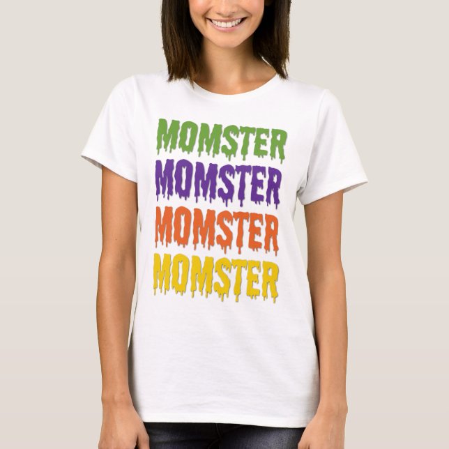Camiseta Momster Dripping Font Generic Halloween Costume (Frente)