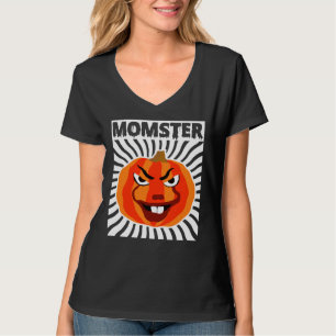 Camiseta 🎃 Momster Engraçado Pumpkin no Halloween Spooky M