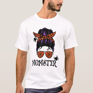 Camiseta Momster Mensageiro Com Aranhas Laranja - Halloween