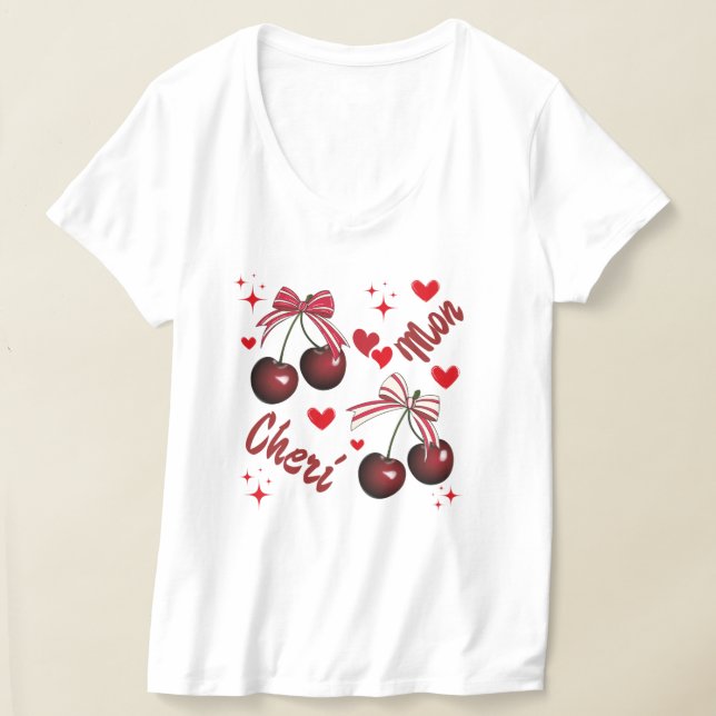 Camiseta Mon cheri cherry fofo french (Postura )
