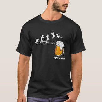 Camiseta Mon Tue Wed Thurs Friday Beer Bebendo