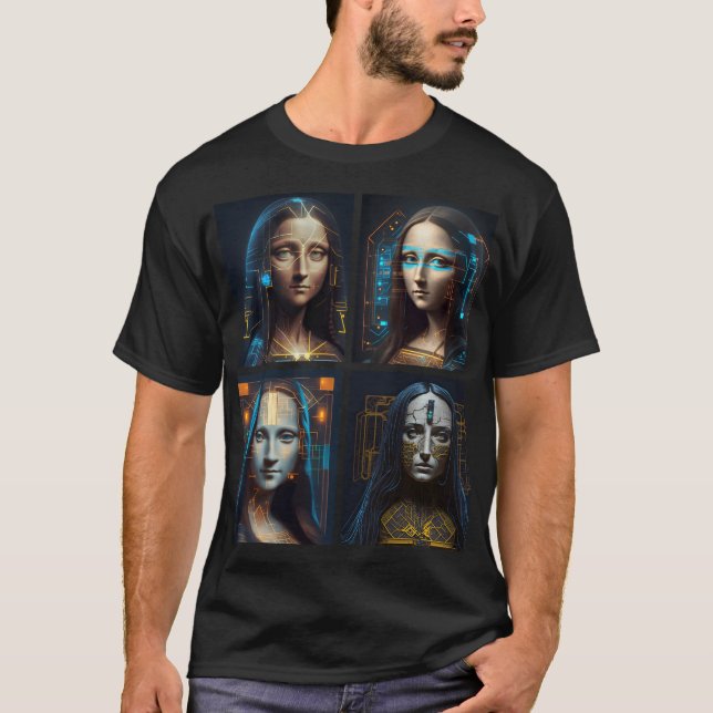 Camiseta Mona Lisa 4 Cyborgs (Frente)