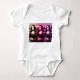 Camiseta Mona Lisa Animal Imprime Chocolate Rosa Puro