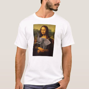 Camiseta Mona Lisa Com Elefante
