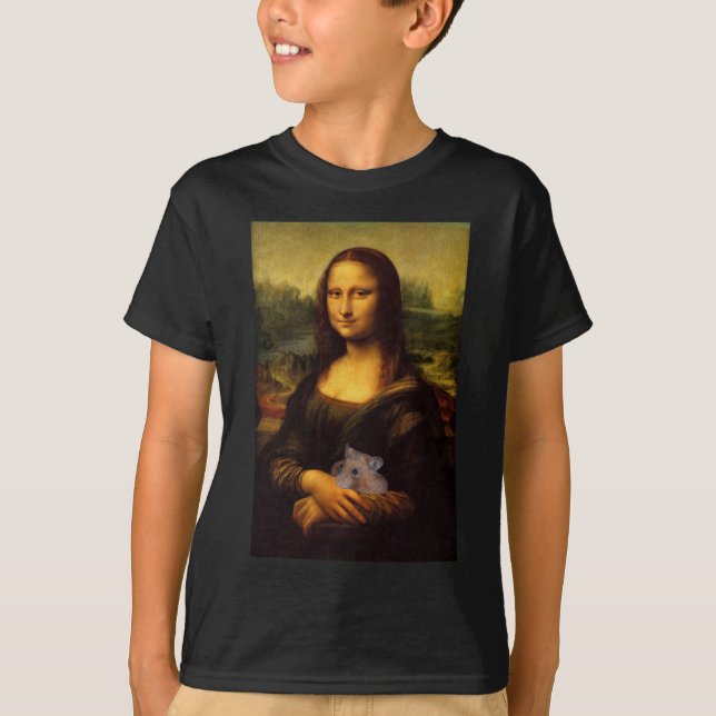 Camiseta Mona Lisa Com Hamster (Frente)