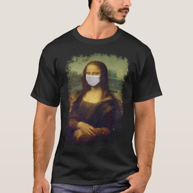 Camiseta Mona Lisa Com Máscara (Frente)