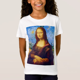 Camiseta Mona Lisa e Van Gogh