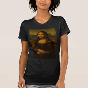 Camiseta Mona Lisa em Safira Rosa