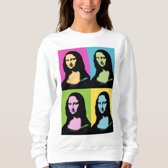 Camiseta Mona Lisa - Estilo de Arte Pop (Frente)