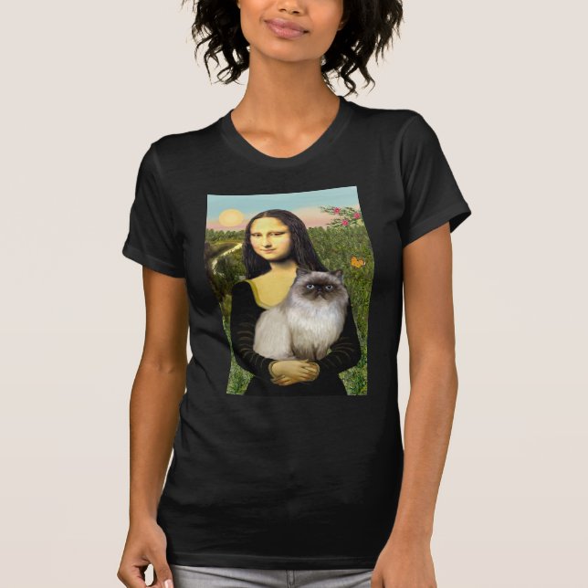 Camiseta Mona Lisa - gato himalaio 7 (Frente)