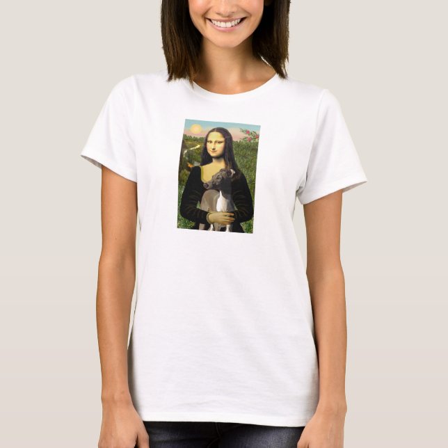 Camiseta Mona Lisa - Greyhound italiano (Frente)