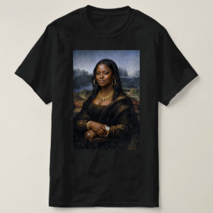 Camiseta Mona Lisa Negra História Negra Afro-Americana Mês