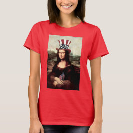 Camiseta Mona Lisa Patriótica - Pronta para o Dia da Indepe