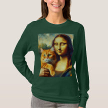 Mona Lisa pintando La Gioconda com Cat