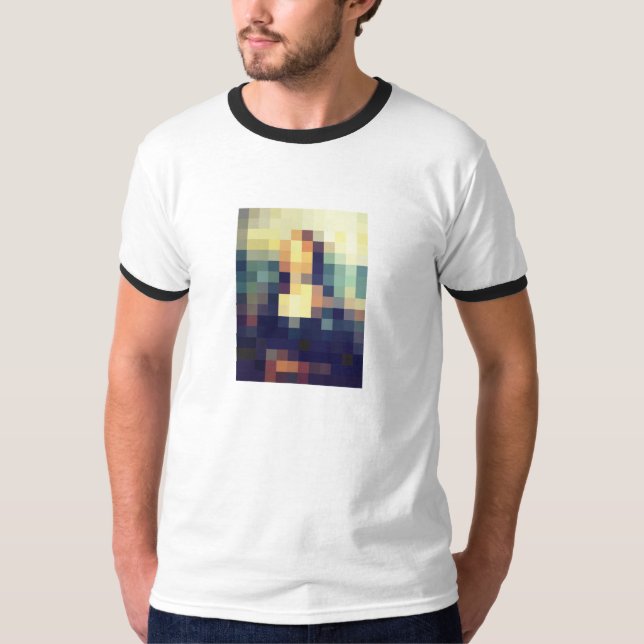 Camiseta Mona Lisa Pixelated (Frente)