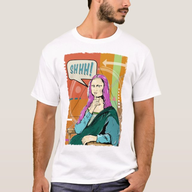 Camiseta Mona Lisa pop art (Frente)